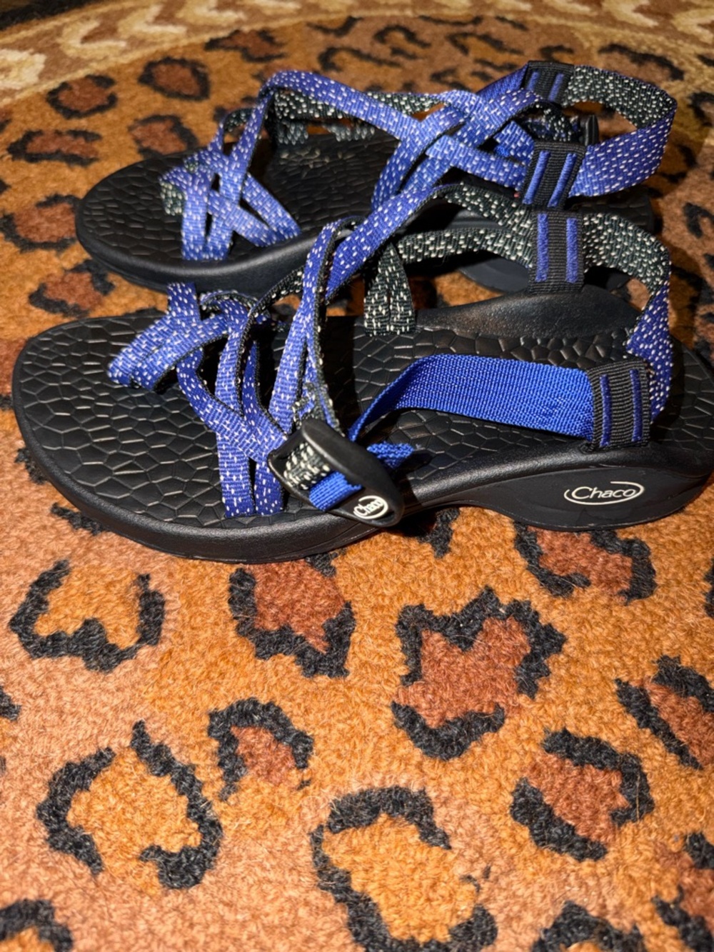 EUC Chaco Blue Strappy Outdoor Hiking Sandals Womens 6